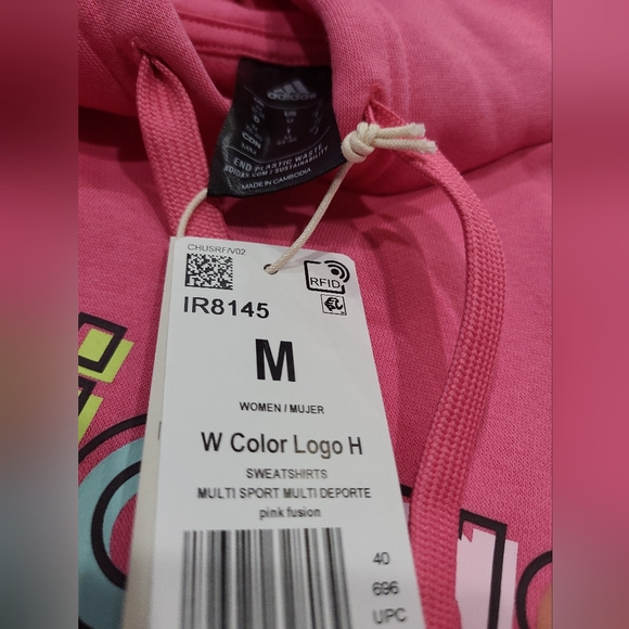 NWT Adidas  women's sweatshirt size M color logo - Picture 7 of 9